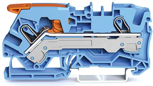 WAGO 2106-1204 Borne de paso 7.50 mm Terminal Push-In Blau 25 UD(S). Piece