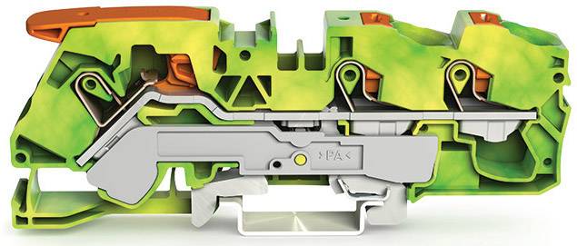 WAGO 2116-5307 Borne de conductor de protección 12 mm Conexión de fuerza de resorte Push-In Verde, Amarillo 20 UD(S).