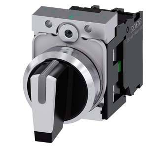 Siemens 3SU11502BL601NA0 3SU1150-2BL60-1NA0 Muletilla Posiciones de conmutación 3 2 x 45 ° 1 UD(S).-0