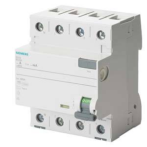 Siemens 5SV36468KL 5SV3646-8KL Interruptor diferencial A 63 A 0.3 A 400 V-0