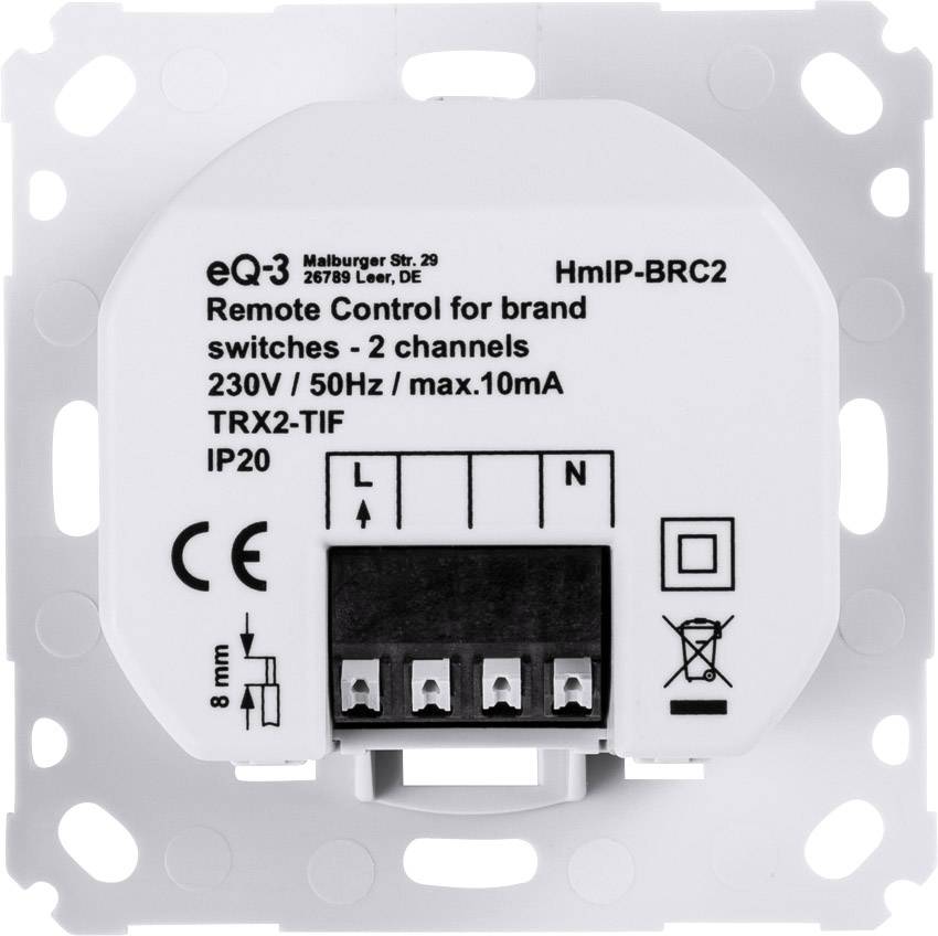 Homematic IP Radiotransmisión Pulsador de pared HmIP-BRC2-1