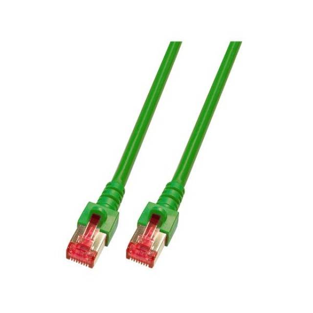 EFB Elektronik K5514.3 RJ45 Cable de red, cable de conexión CAT 6 S/FTP 3.00 m Verde Retardante de llama, Sin halógenos, Con protección de pestañas de retención, Enchufes de contacto con recubrimiento de oro 1 UD(S).