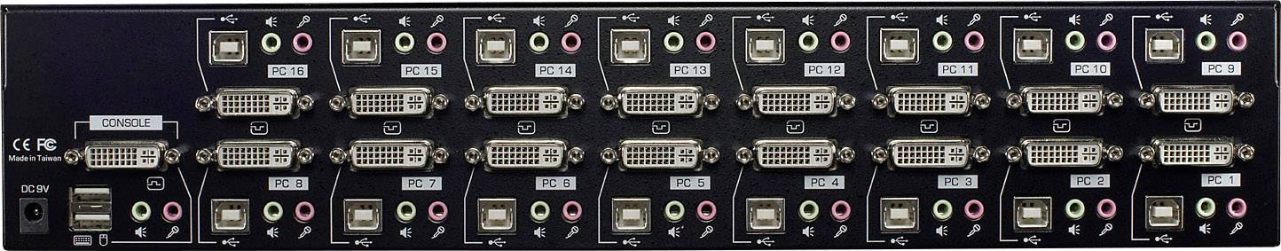 LINDY LINDY KVM Switch Pro USB Audio DVI-I 16 16 puertos Conmutador KVM