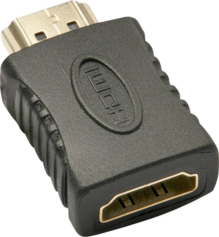 LINDY 41232 HDMI Adaptador [1x Conector hembra HDMI - 1x Conector HDMI] Schwarz Enchufes de contacto con recubrimiento d-0