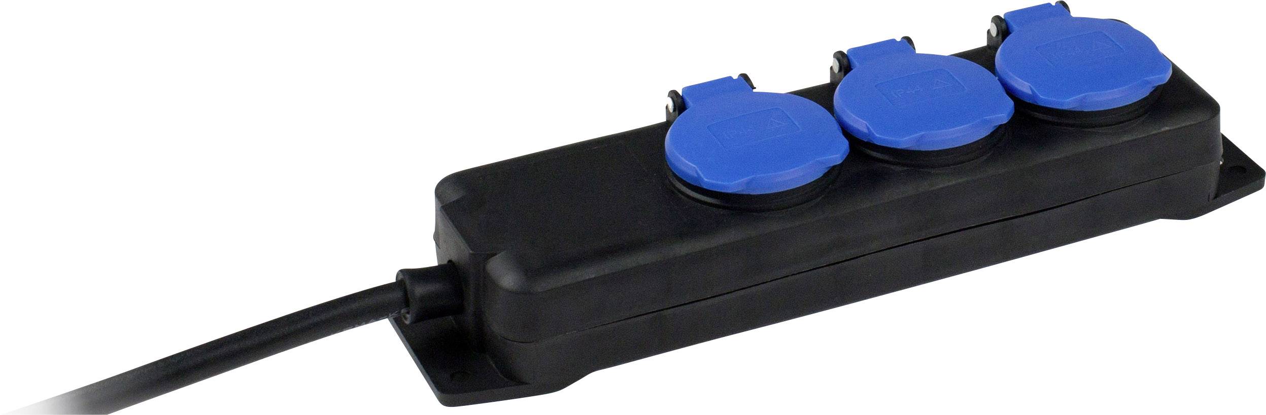 AS Schwabe 38601 Regleta de enchufes Schwarz, Blau Contacto de puesta a tierra 1 UD(S).-0