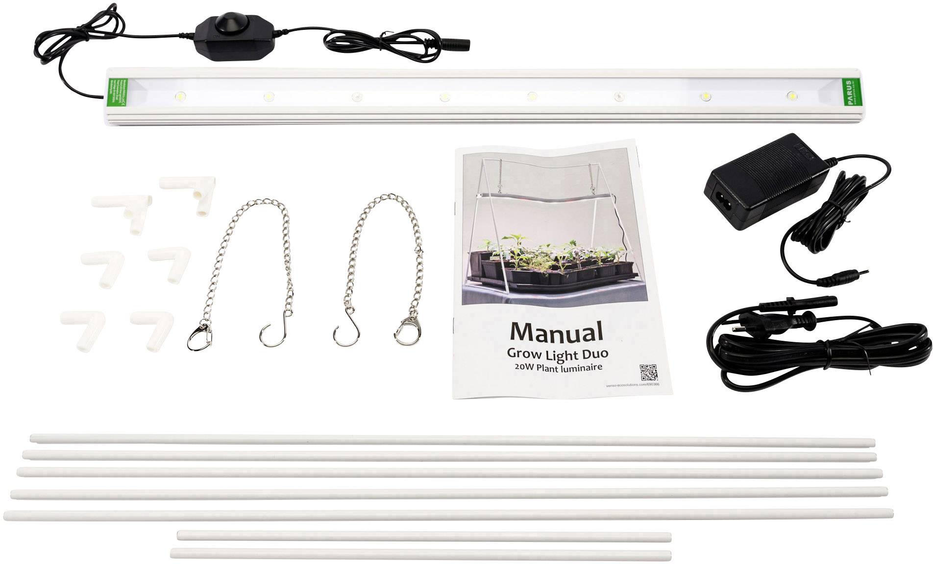 Venso Lámpara de crecimiento para plantas con trípode GrowLight Duo LED instalado de forma fija 22 W Blanco neutro 1 UD(-0