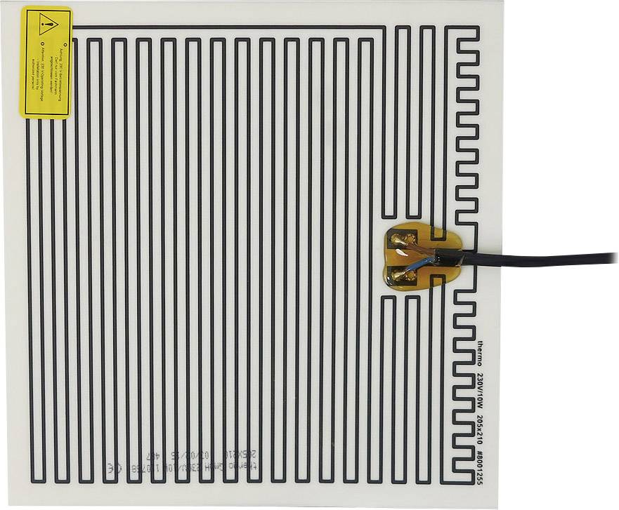 Thermo TECH Poliéster Lámina calefactora Autoadhesivo 230 V 10 W Tipo de protección IPX4 (Lon. x Anch.) 210 mm x 205 mm-0
