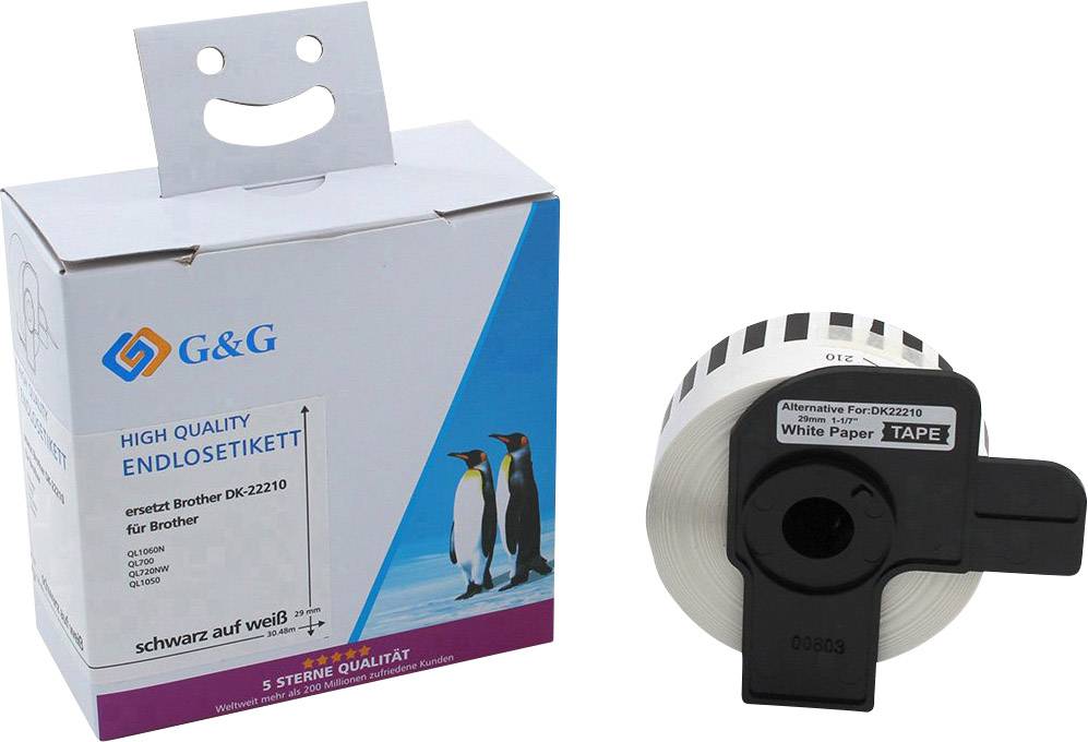 G&G Rollo de etiquetas 29 x 29 mm Papel Blanco 1 UD(S). Adhesivo permanente 15025 Etiquetas universales