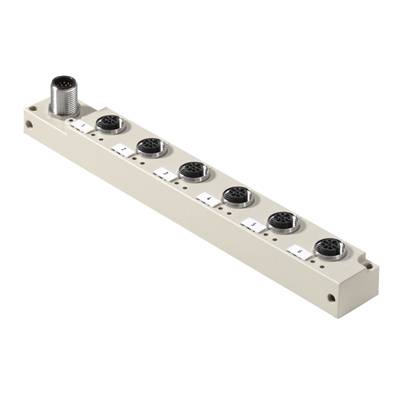 Weidmüller SAI-6-S12 4P M12 L 1265940000 Caja de sensores/actuadores pasiva Distribuidor M12 con rosca metálica 1 UD(S). Piece