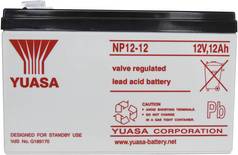 Yuasa NP12-12 NP1212 Batería de plomo 12 V 12 Ah Plomo (AGM) (Anch. x Alt. x Prof.) 151 x 98 x 98 mm Enchufe plano de 6,