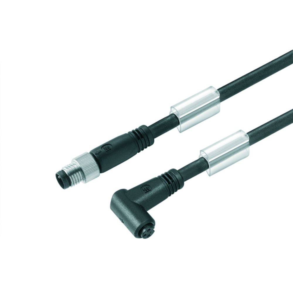 Weidmüller 1948480300 Conector de sensor/actuador, montado M8 Conector, recto, Conector hembra, acodado 3.00 m Número de-0