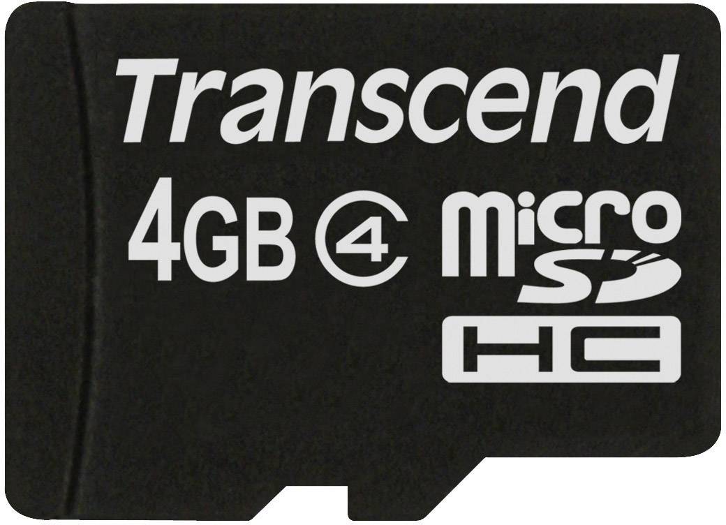 Transcend Standard Tarjeta microSDHC 4 GB Class 4