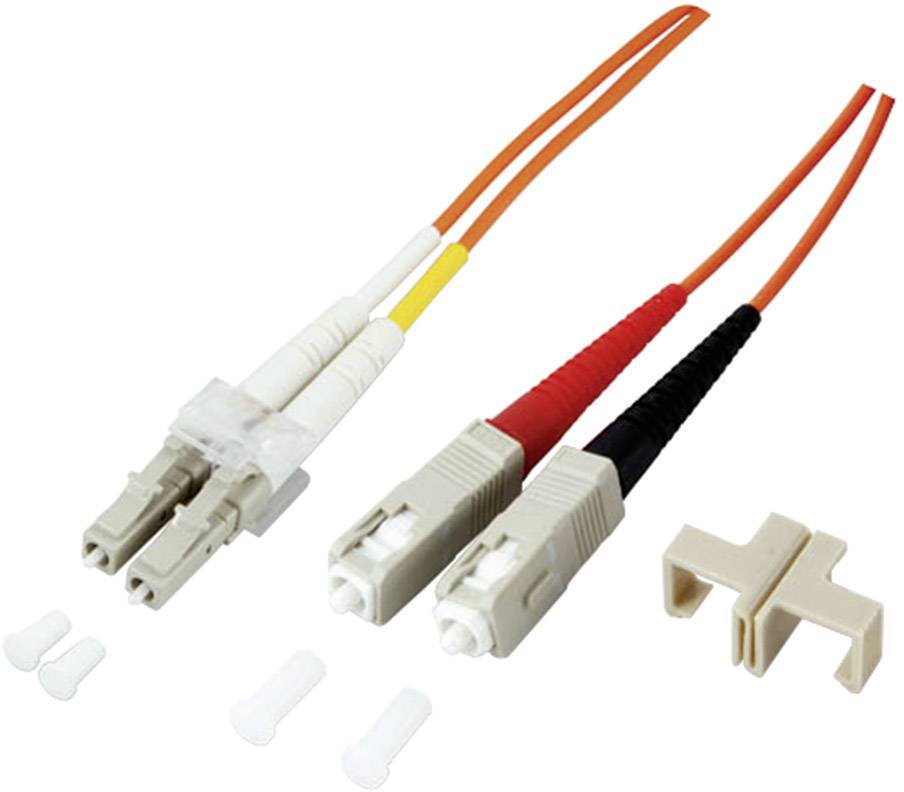 EFB Elektronik O0320.10 Fibra de vidrio LWL Cable 10.00 m Naranja [1x Conector LC - 1x Conector SC] 50/125 µ Multimode OM2