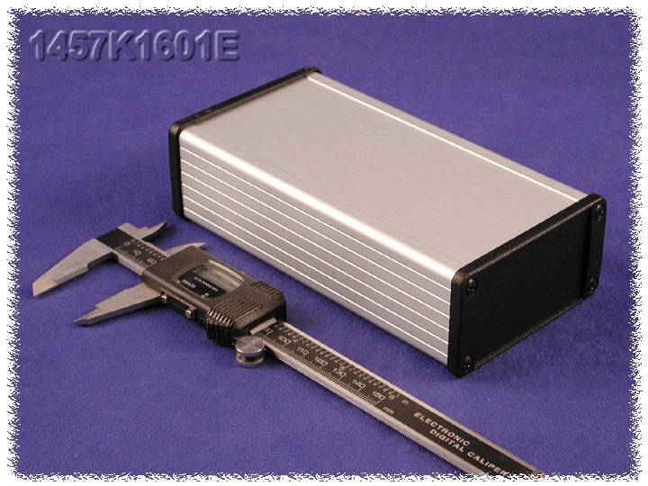 Hammond Electronics 1457KEP 1457KEP Tapa de cierre Sin brida (Lon. x Anch. x Alt.) 5 x 84 x 44 mm Aluminio Schwarz 2 UD(S).