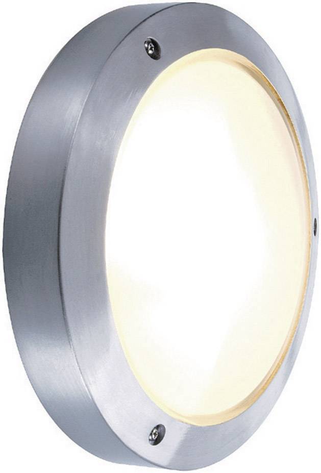 SLV Bulan 229072 Apliques de pared para exteriores Bombilla de bajo consumo, LED E14 60 W Plata-0