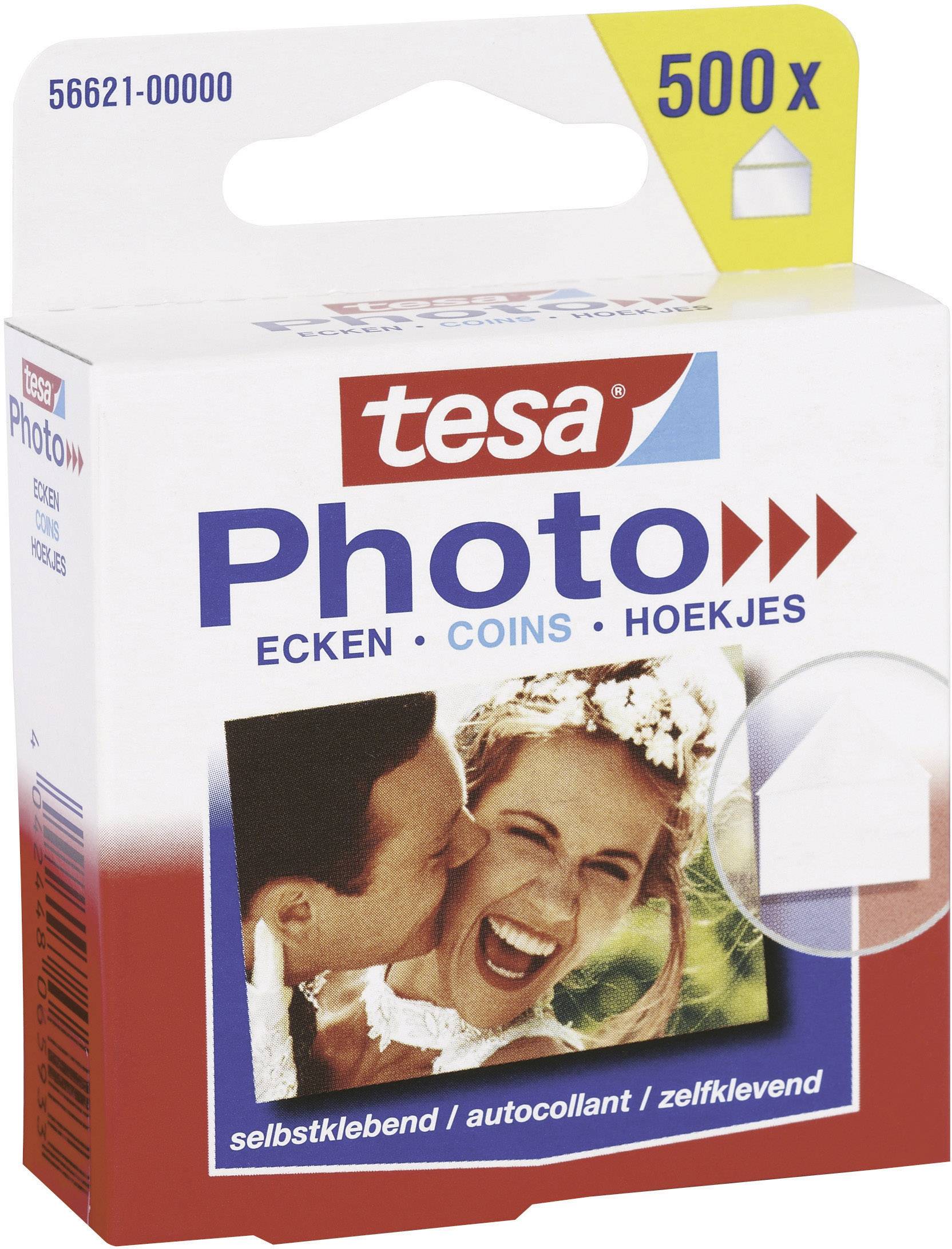 tesa Photo® Almohadillas adhesivas para esquinas (Anch. x Alt.) 17 mm x 19 mm Transparente Contenido: 500 UD(S).-0