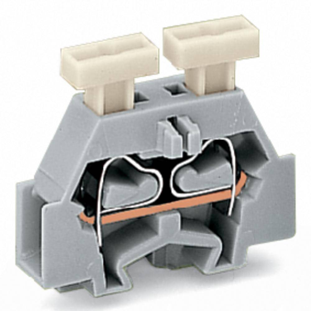 WAGO 261-301/341-000 Borne individual 6 mm Resorte de tracción Asignación: L Gris 200 UD(S). Package-0