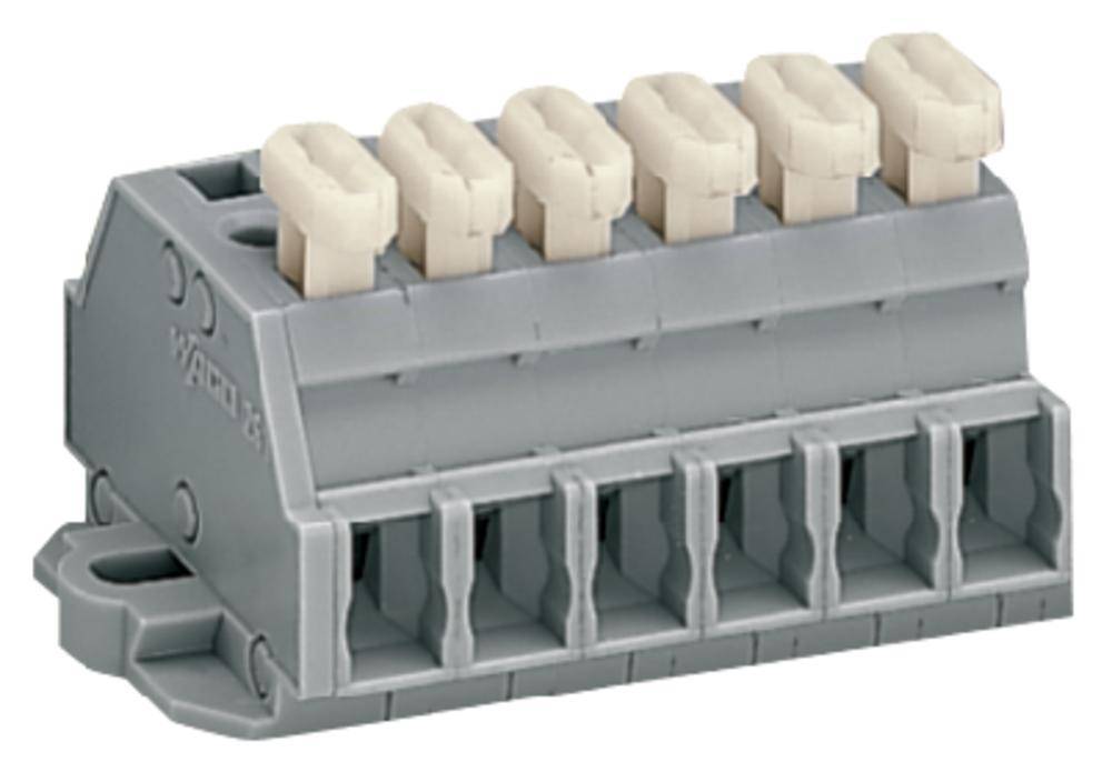 WAGO 261-426/331-000 Regleta de conexiones 6 mm Resorte de tracción Asignación: L Gris 50 UD(S). Package
