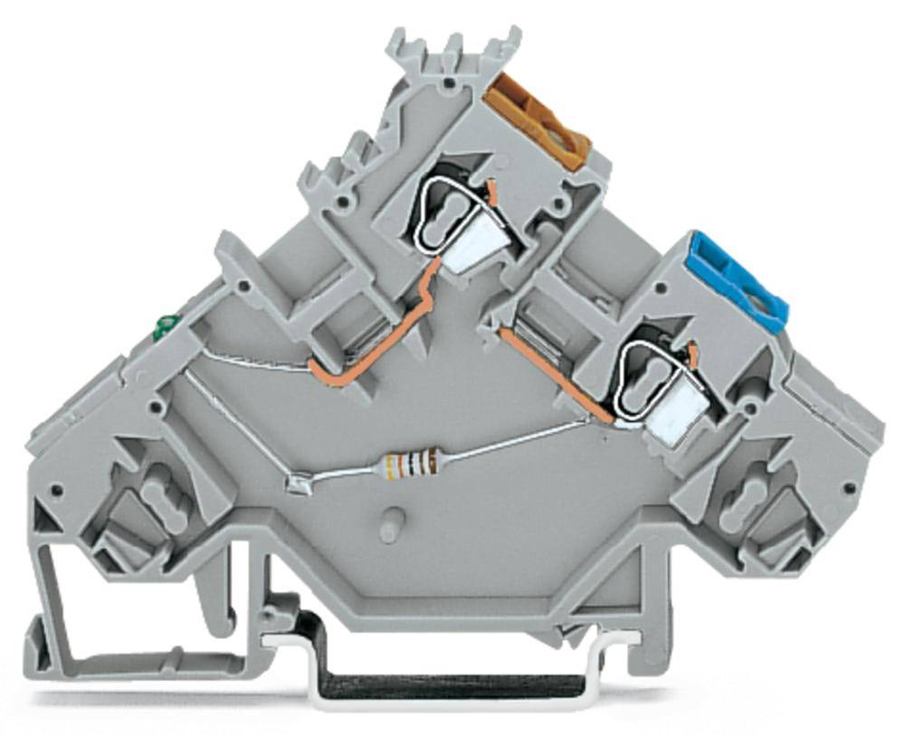 WAGO 280-564/281-483 Borne de iniciador 5 mm Resorte de tracción Asignación: L Gris 10 UD(S). Package