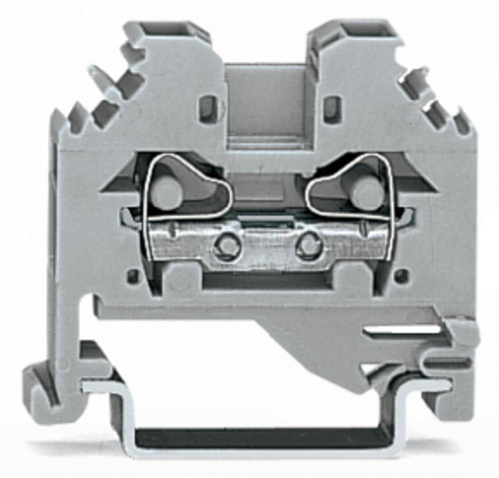 WAGO 281-101 Borne de paso 6 mm Resorte de tracción Asignación: L Gris 100 UD(S).