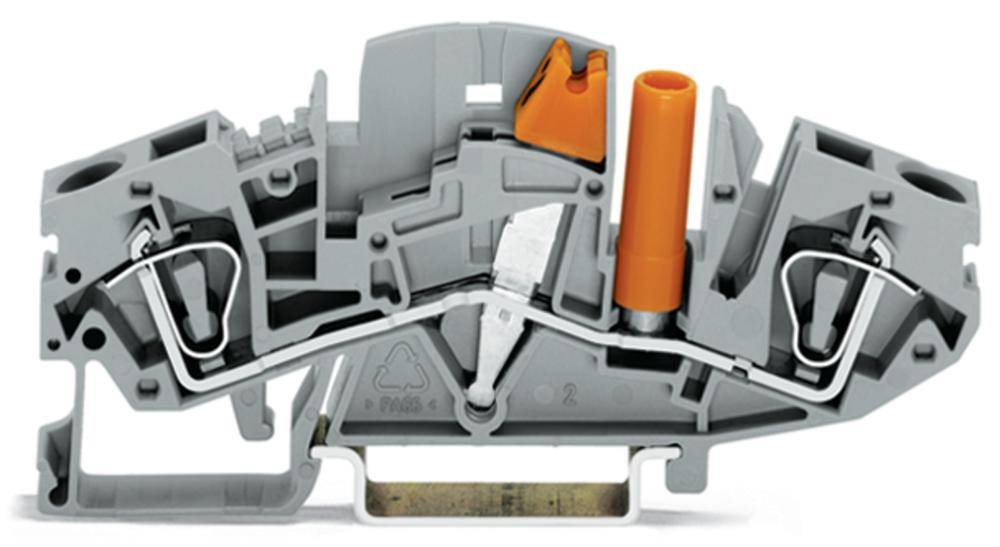 WAGO 282-811 Borne separador 8 mm Resorte de tracción Asignación: L Gris 20 UD(S). Package-0