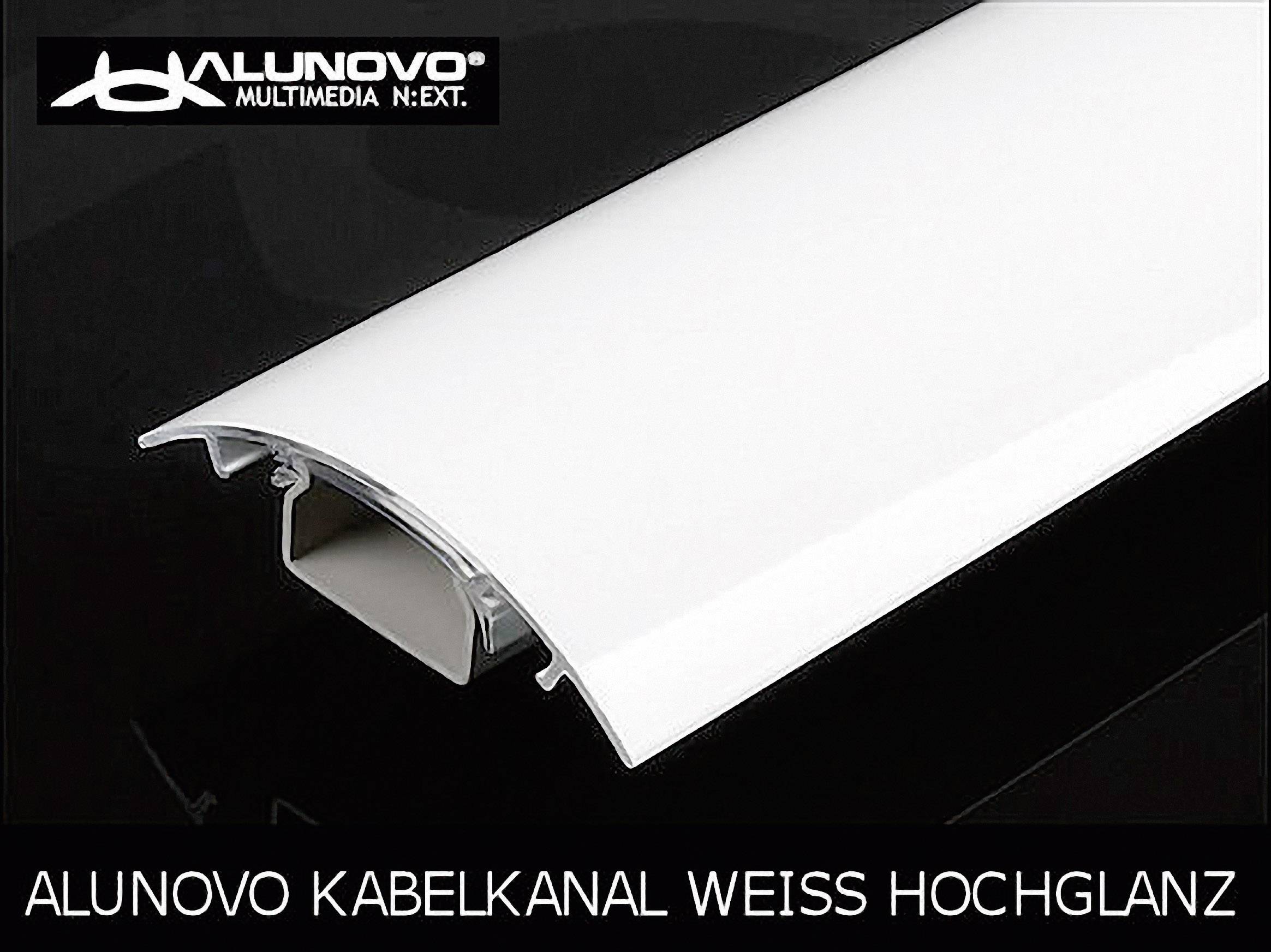 Alunovo HW90-100 Canal de cable ( x x ) 1000 x 80 x 20 mm 1 ST Blanco (brillante)-0