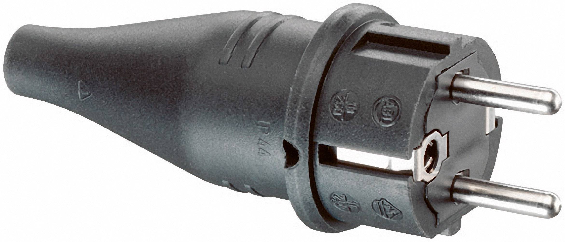ABL Sursum 1419190 Enchufe de seguridad Caucho 230 V Schwarz IP44-0