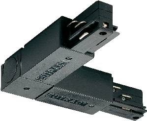 Eutrac 145670 Componente de alto voltaje con sistema de riel Conector angular L-koppelstuk Schwarz-0