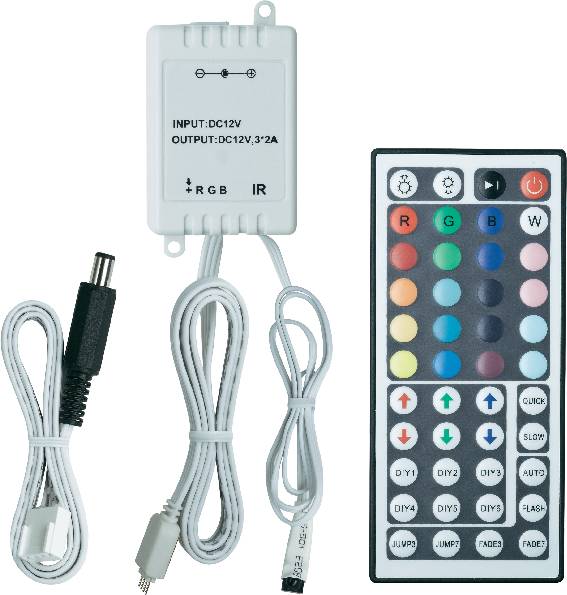 Paulmann 70202 70202 Controlador de modulador de anchura de pulso (RGB) 12 (max.) 12 V Plástico (Lon. x Anch. x Alt.) 60-0