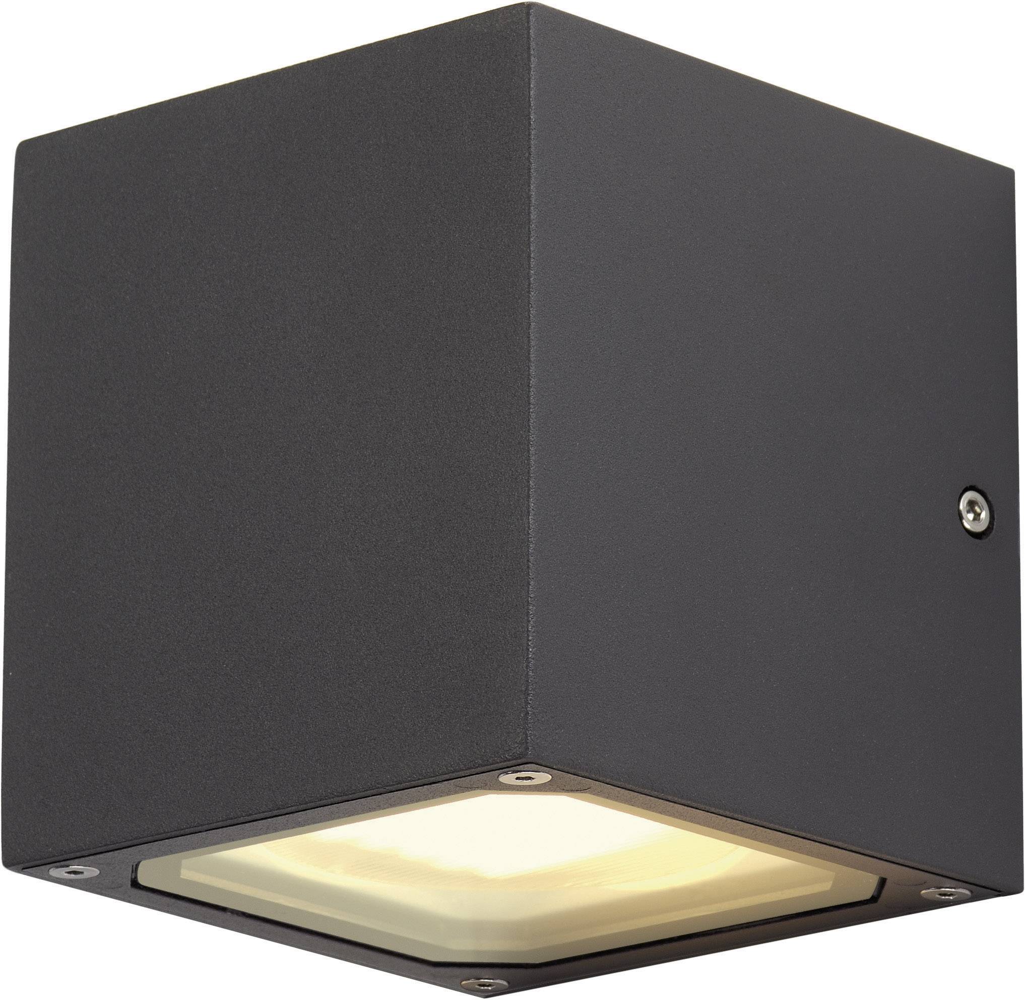 SLV Sitra Cube 232535 Apliques de pared para exteriores Bombilla de bajo consumo, LED GX53 18 W Antracita-0