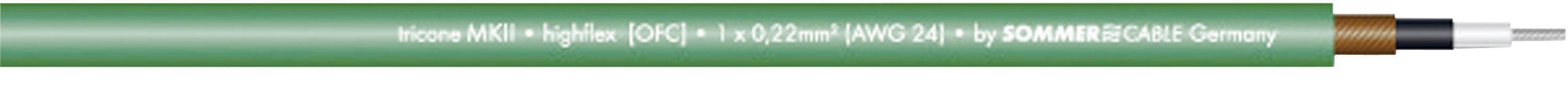 Sommer Cable 300-0024 Cable para instrumentos 1 x 0.22 mm² + 1 x 0.22 mm² Verde Vendido por metro