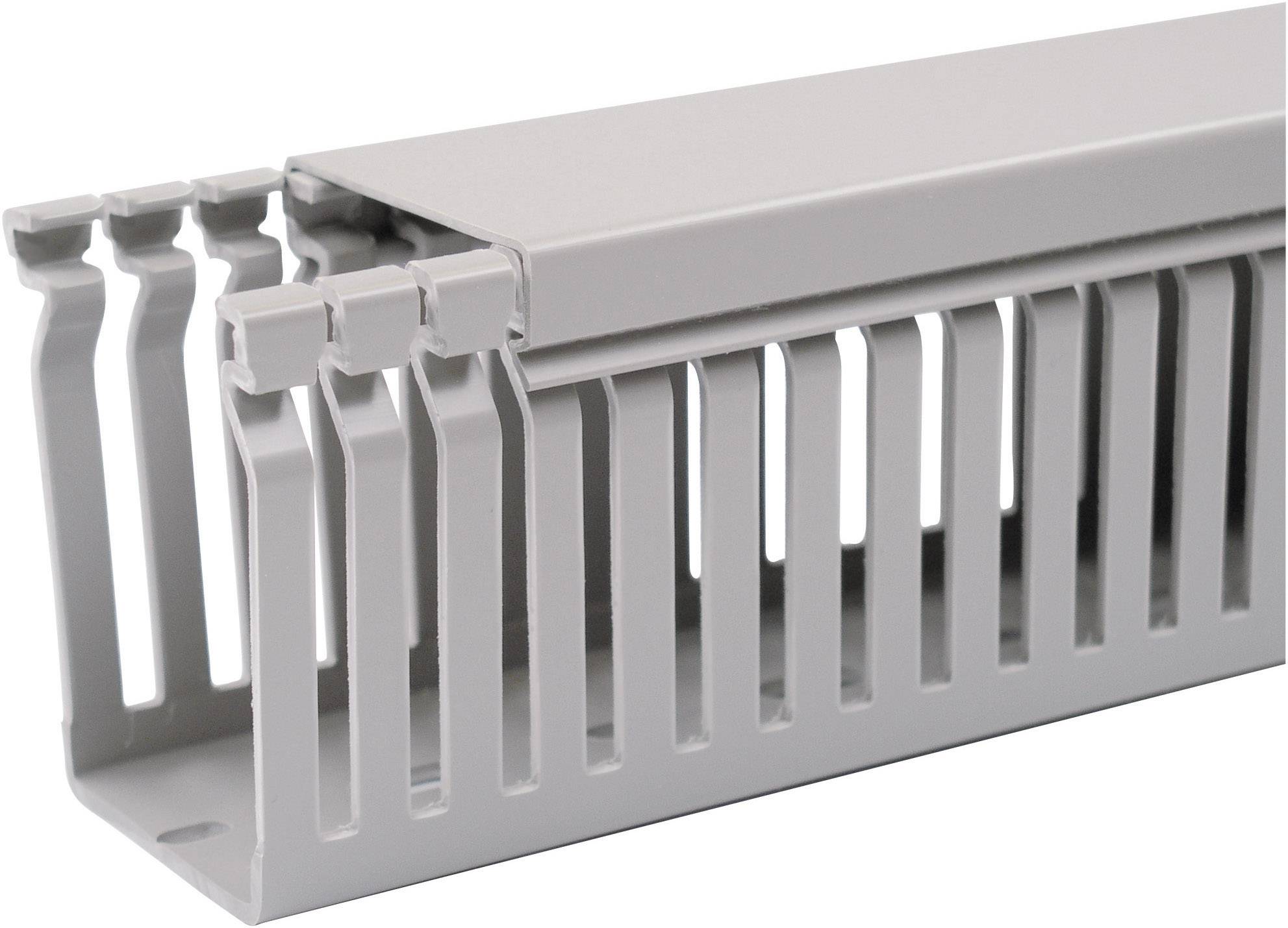 OBO Bettermann 6178014G Canal de cableado (Lon. x Anch. x Alt.) 2000 x 60 x 40 mm 1 UD(S). Gris-0