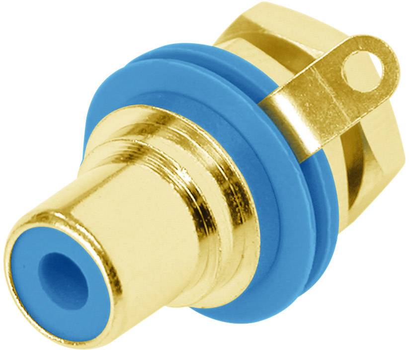 Rean AV NYS367-6-CON Clavija de conexión RCA Conector hembra, instalación vertical Número de polos: 2 Blau 1 UD(S).