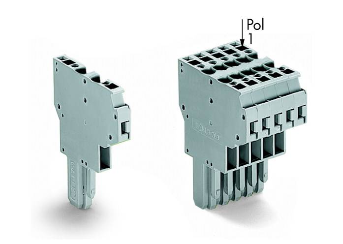 WAGO 769-121 Regleta de terminales crimp 5 mm Resorte de tracción Asignación: L Gris 100 UD(S).