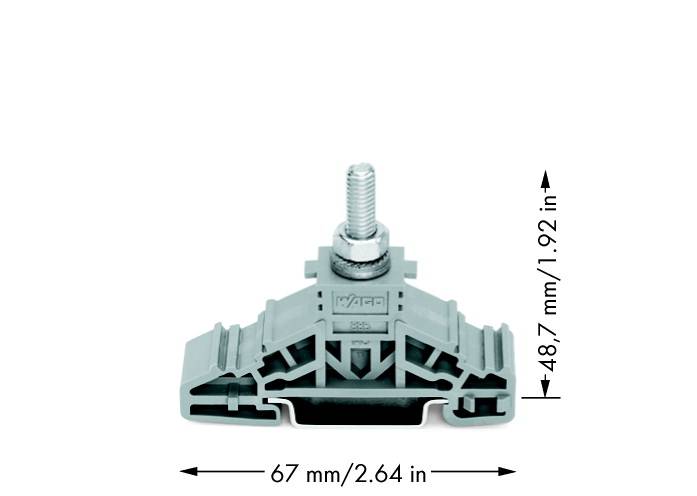 WAGO 885-106 Terminal de tornillo Gris 25 UD(S).