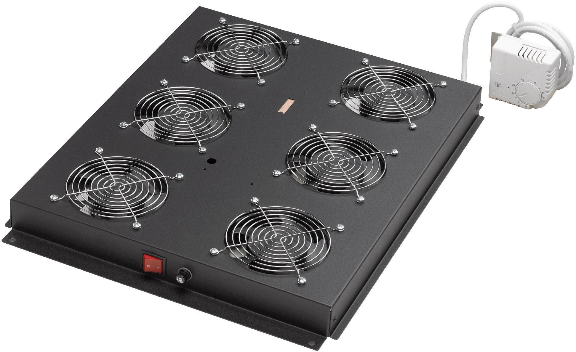 Digitus DN-19 FAN-6-SRV-B 19 In. 6 x Ventilador para armario rack 1 U Con interruptor Schwarz