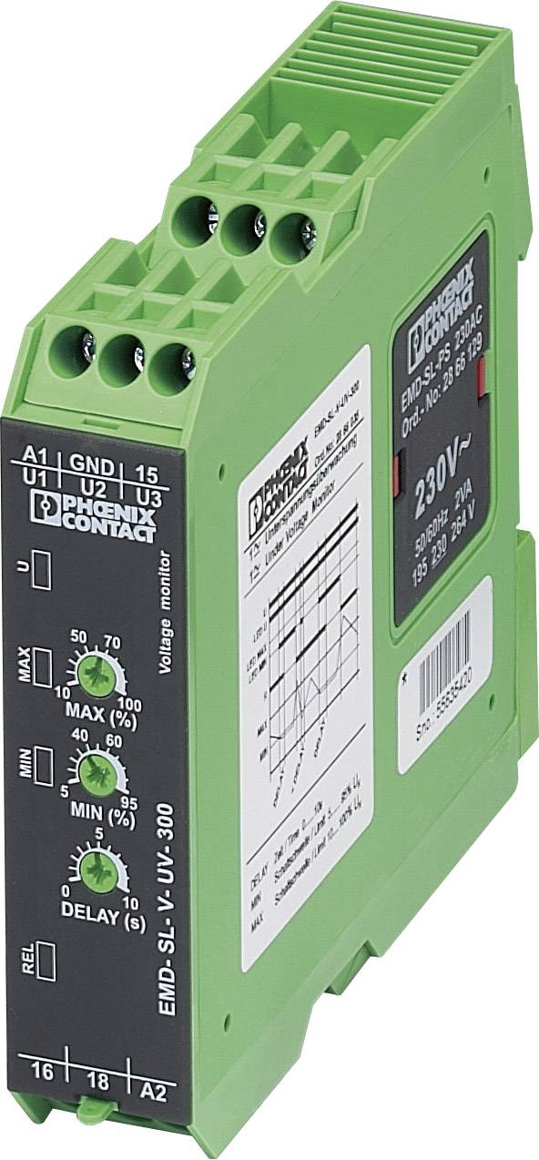 Relé de vigilancia 1 contacto inversor Phoenix Contact EMD-SL-V-UV-300 Piece 1 UD(S).