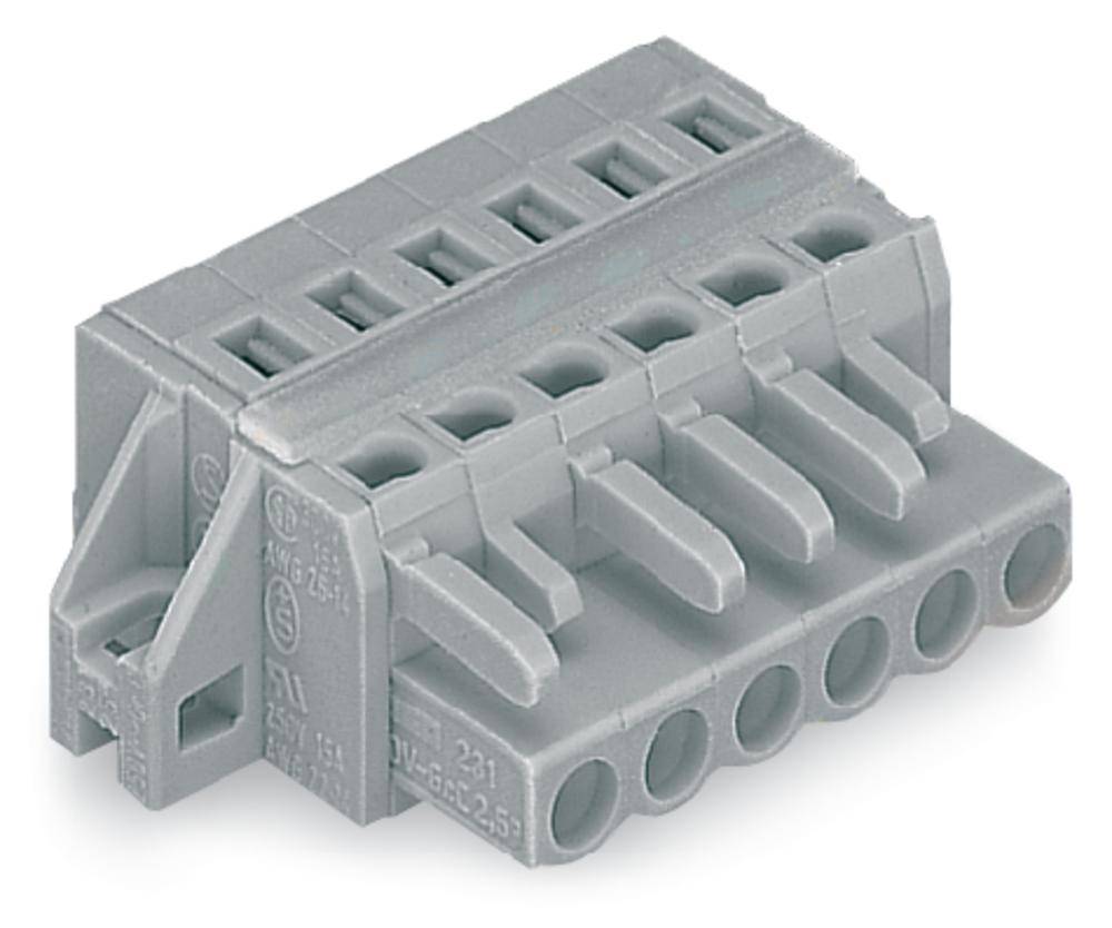 WAGO Cable de caja de enchufe 231 Número total de polos 10 Dimensión modular: 5 mm 231-110/027-000 25 UD(S).