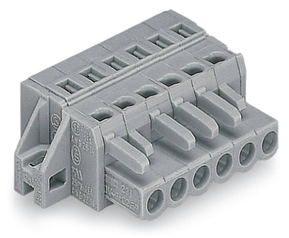 WAGO Cable de caja de enchufe 231 Número total de polos 10 Dimensión modular: 5 mm 231-110/031-000 25 UD(S).