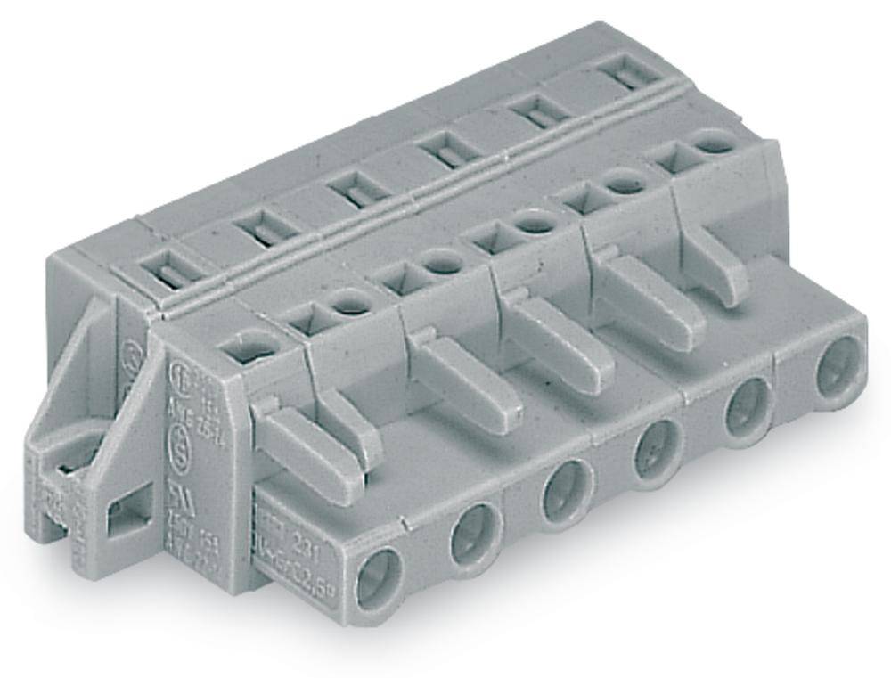 WAGO Cable de caja de enchufe 231 Número total de polos 10 Dimensión modular: 7.50 mm 231-210/031-000 25 UD(S).
