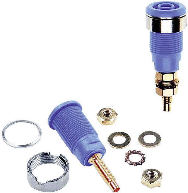 Stäubli SLB4-G Toma de seguridad para laboratorio Conector hembra, encastrable Ø del pasador: 4 mm Blau 1 UD(S). Piece
