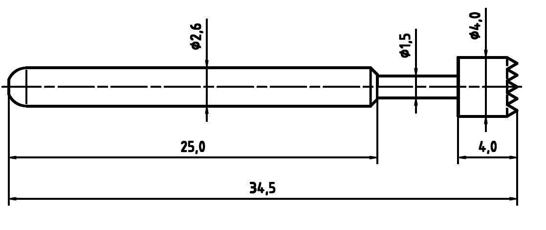 PTR Hartmann 1040-C-1.5N-NI-4.0 Palpador de precisión