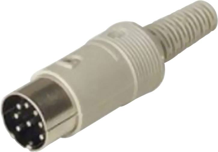 Hirschmann 930 356-517-1 Clavija de conexión redonda DIN Conector, recto Número de polos: 7 Gris 1 ST-1