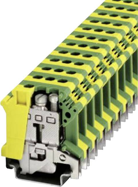 Phoenix Contact 0443052 Regleta de bornes de conexión para instalaciones 12 mm Atornillar Asignación: PE Verde, Amarillo 1 UD(S). Piece