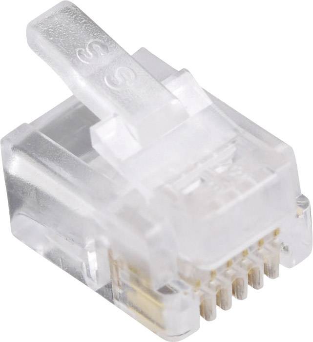 BEL Stewart Connectors 940SP3066R Conector modular para cables redondos 940SP3066R Conector, recto Polo: 6P6C Transparente 1 ST