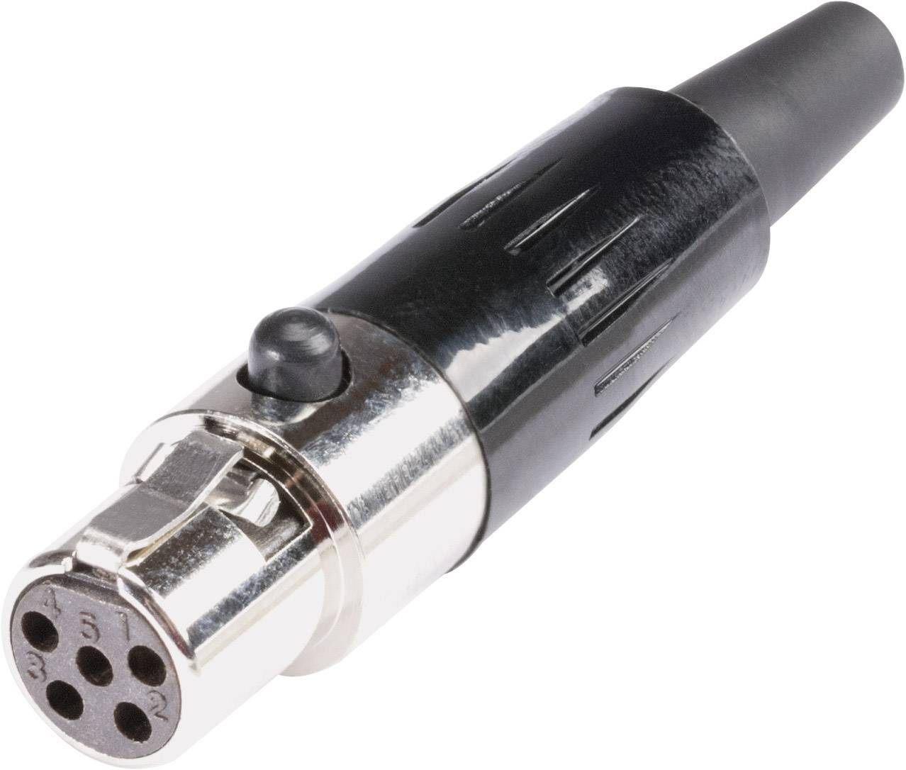 Hicon HI-XMCF5 Clavija de conexión XLR en miniatura Conector hembra, recto Número de polos: 5 Plata 1 UD(S).