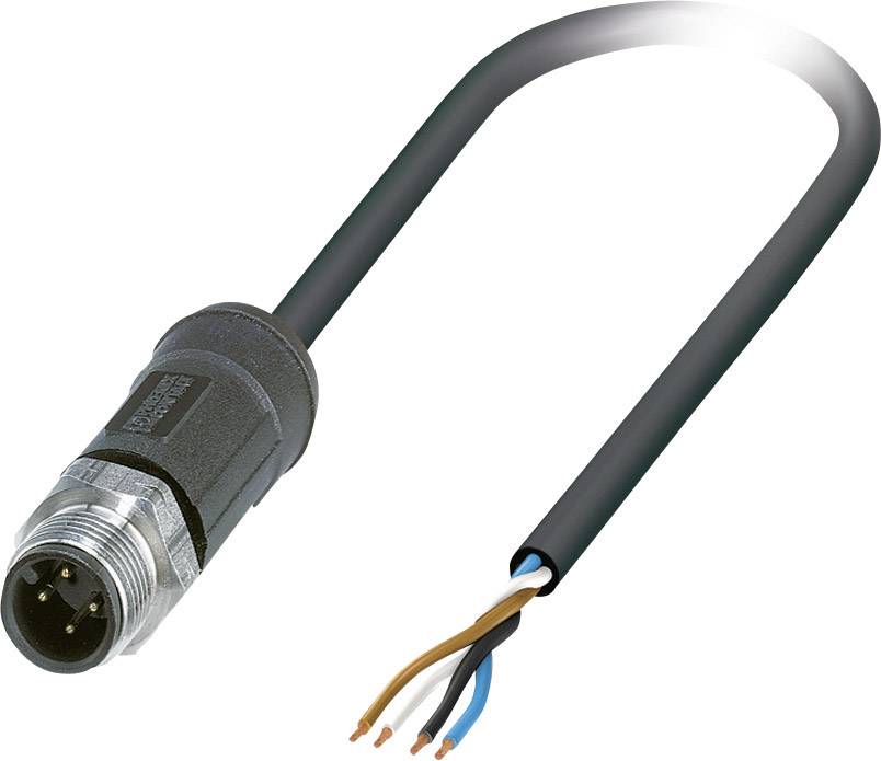 Phoenix Contact 1454040 Conector de sensor/actuador, montado M12 Conector, recto 2.00 m Número de polos: 4 1 UD(S).