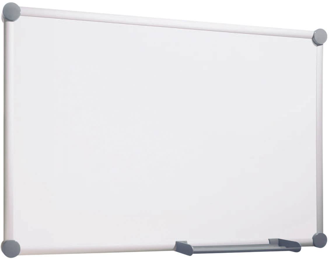 Maul Pizarra blanca 2000 MAULpro (Anch. x Alt.) 2000 mm x 1000 mm Blanco Plastificado Bandeja incluida, Formato horizont-0