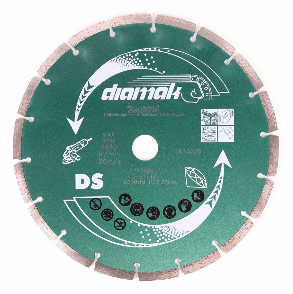 Makita D-61145 D-61145 Muela diamantada 230 mm 1 UD(S). Piedra, Hormigón-1
