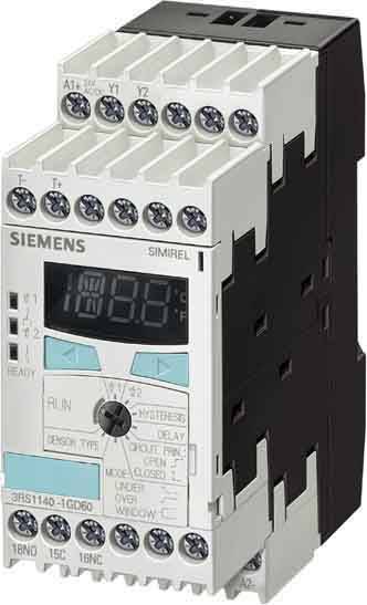 Siemens 3RS1140-1GW60 3RS11401GW60 Relé de vigilancia de temperatura Número de salidas de relé: 2-2